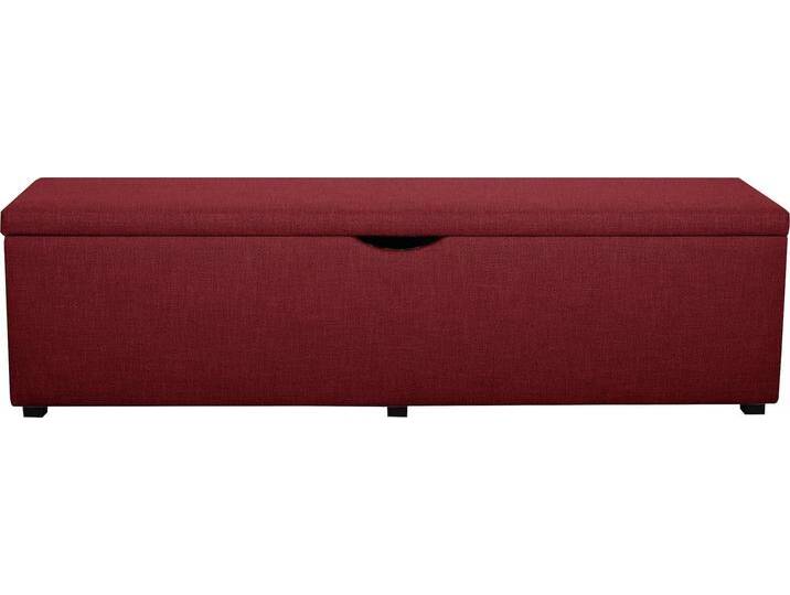 Hockerbank PLACES OF STYLE Standard , rot, B:160cm H:42cm T:40cm, Struktur fein (100% Polyester) für Bett »Classico«, »Piazza«, »Premium« und »Vega«;Struktur (100% Polyester) für Bett »Crato« und »Lucina«;Struktur (60% Baumwolle, 40% Leinen) für Bett »Kiss«;Kunstleder für Bett »Natura«;Struktur (100% Polyester) für Bett »Nordica«, Hocker, Breite 120cm oder 160cm, auch als Garderobenbank oder Bettbank von BAUR