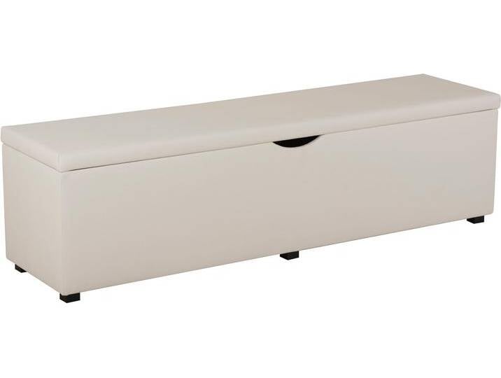 Hockerbank PLACES OF STYLE Standard , weiß (altweiß), B:160cm H:42cm T:40cm, Struktur fein (100% Polyester) für Bett »Classico«, »Piazza«, »Premium« und »Vega«;Struktur (100% Polyester) für Bett »Crato« und »Lucina«;Struktur (60% Baumwolle, 40% Leinen) für Bett »Kiss«;Kunstleder für Bett »Natura«;Struktur (100% Polyester) für Bett »Nordica«, Hocker, Breite 120cm oder 160cm, auch als Garderobenbank oder Bettbank von BAUR