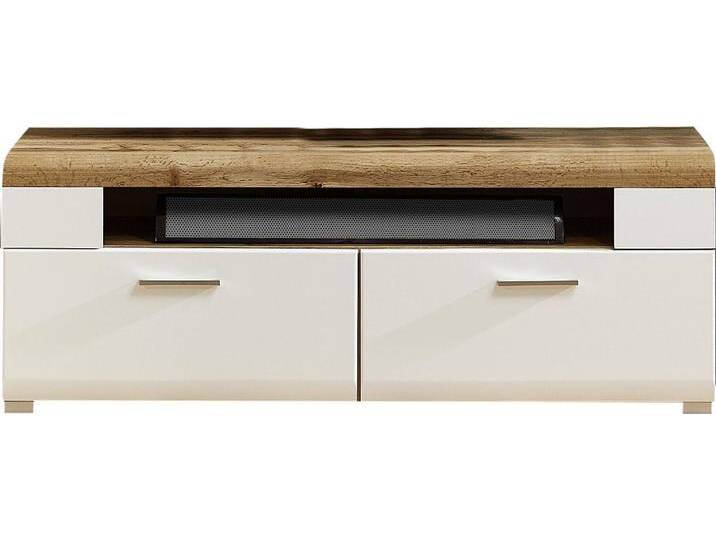 Innostyle Fun Plus TV-Lowboard Eiche Altholz, Weiß/Braun, 140x51x47 cm, modernes Design, funktionale Gestaltung Innostyle Fun Plus TV-Lowboard Eiche Altholz, Weiß/Braun, 140x51x47 cm, modernes Design, funktionale Gestaltung von BAUR