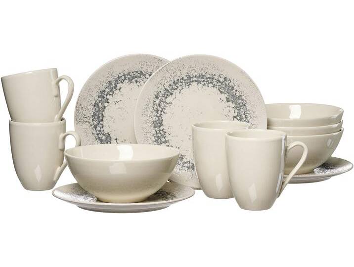 Kaffeeservice RITZENHOFF & BREKER Cecina , beige (creme), 12 tlg., Steinzeug, Geschirr-Sets, Geschirr-Set, seidig schimmernde Farbglasur von BAUR