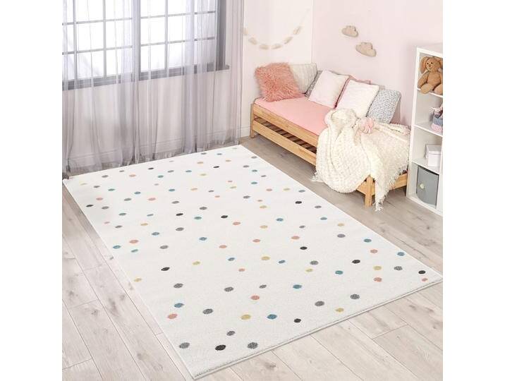Kinderteppich CARPET CITY Anime9396 , beige (creme), B:160cm H:11mm L:230cm, Polypropylen (PP), Teppiche, Spielteppich, Spielteppich, Bunte Punkte, Weicher Flor, Pflegeleicht, Kinderzimmer von BAUR