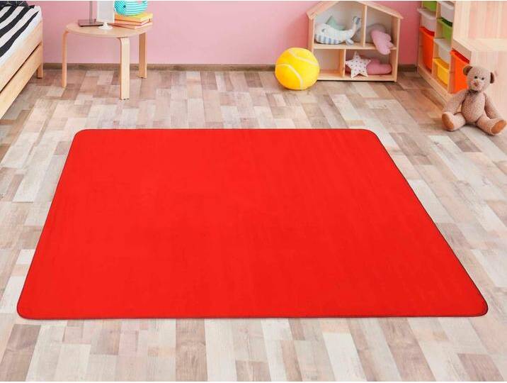 Kinderteppich SITZKREIS , rot, B:140cm H:5mm L:200cm, Polyamid, PRIMAFLOR-IDEEN IN TEXTIL, Teppiche, Spielteppich, ideal im Kinderzimmer von BAUR