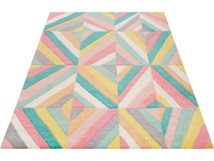 Kinderteppich SMART KIDS Funky Kaleidoscope Gr. 4, rosa, B:160cm H:9mm L:230cm, Kunstfaser, Teppiche, für alle Wohnräume, Konturenschnitt von BAUR