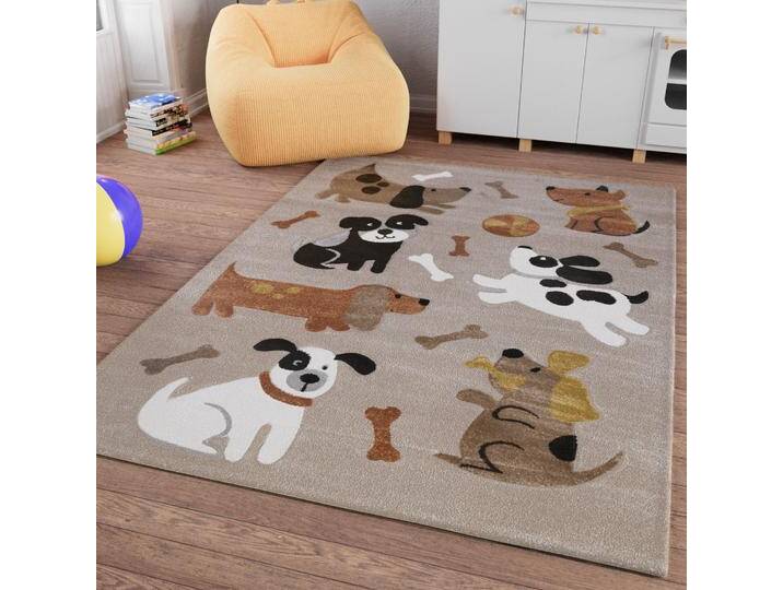 Kinderteppich SMART KIDS Rocky & Friends , beige (sand,beige,braun), B:160cm H:10mm L:230cm, Polypropylen, Teppiche, Moderner Spielteppich, strapazierfähig, pflegeleicht, Konturenschnitt von BAUR