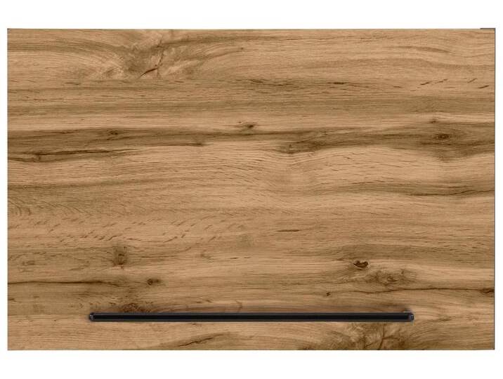 Klapphängeschrank KOCHSTATION KS-Tulsa , braun (wotaneiche), B:50cm H:33cm T:34cm, Schränke, 50 cm breit, mit 1 Klappe, schwarzer Metallgriff, MDF Front von BAUR