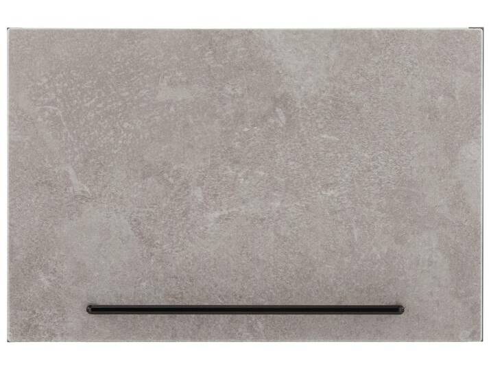 Klapphängeschrank KOCHSTATION KS-Tulsa , grau (betonfarben hell), B:50cm H:33cm T:34cm, Schränke, 50 cm breit, mit 1 Klappe, schwarzer Metallgriff, MDF Front von BAUR