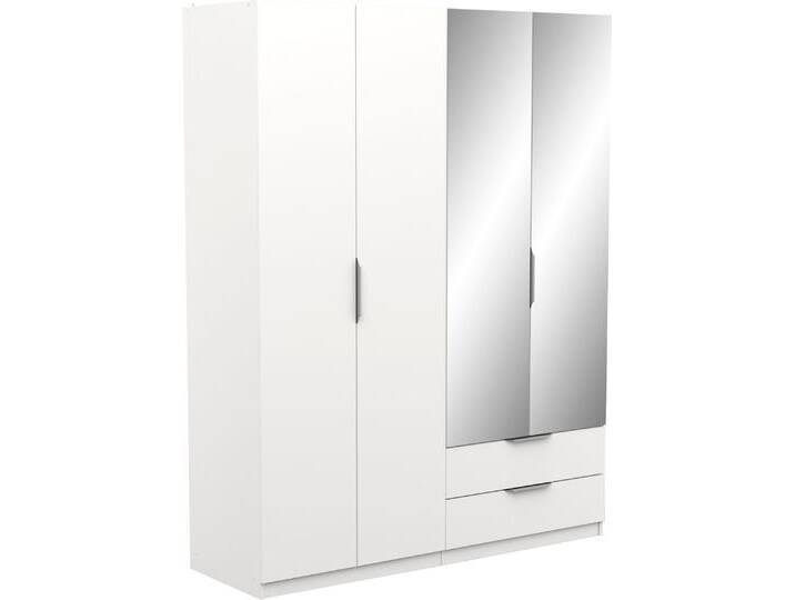 Kleiderschrank DEMEYERE GROUP Ghost , weiß (matt weiß), B:157,3cm H:203cm T:49,6cm, Spanplatte, Schränke, Breite ca. 120cm, Höhe ca. 200cm von BAUR