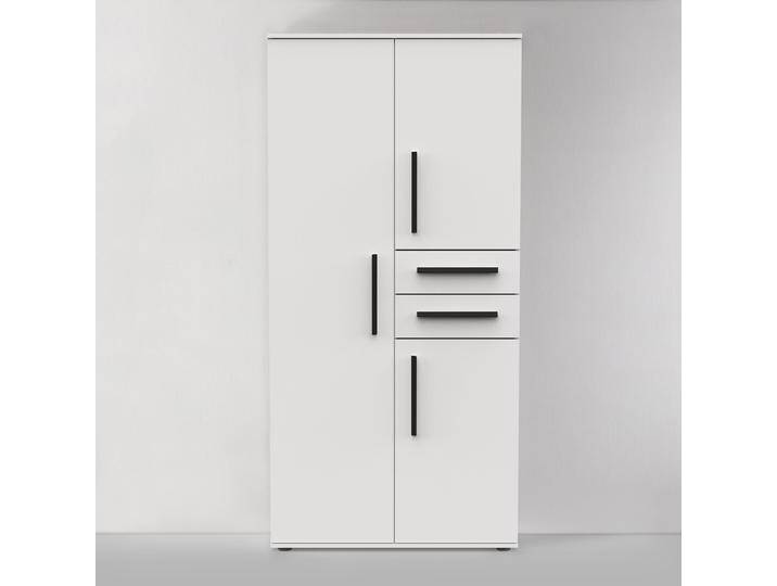 Kleiderschrank DEMEYERE GROUP VERSATIL Schrank 2 Türen, 2 Schubladen , weiß (matt weiß), B:90,4cm H:188cm T:50cm, Spanplatte, Schränke von BAUR