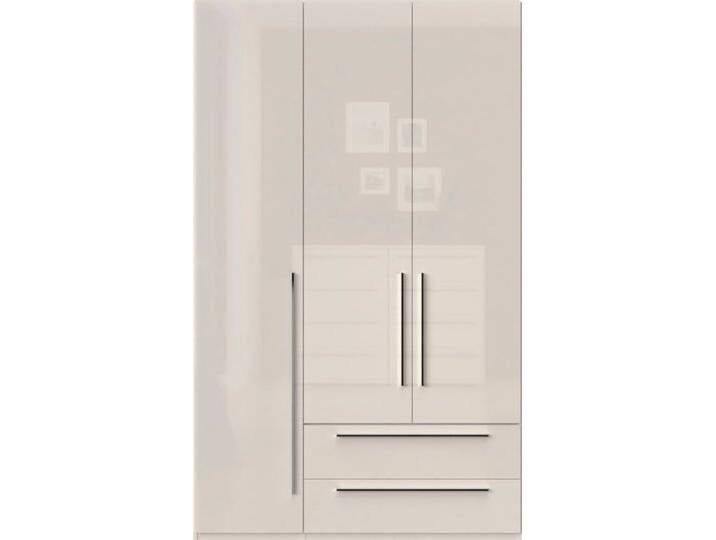 Kleiderschrank PLACES OF STYLE Piano, UV lackiert, hochglänzend in beige oder weiß, FSC-zertifiziert , beige (beige hochglanz), B:137cm H:224cm T:56cm, Spanplatte, Schränke, Drehtürenschrank Kleiderschrank, in vielen Breiten, Höhe 224cm, mit Soft-Close Funktion, 2 Schubladen von BAUR