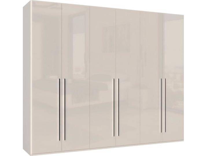 Kleiderschrank PLACES OF STYLE Piano, UV lackiert, hochglänzend in beige oder weiß, FSC-zertifiziert , beige (beige hochglanz), B:272cm H:224cm T:56cm, Spanplatte, Schränke, Drehtürenschrank Kleiderschrank, in vielen Breiten, Höhe 224cm, mit Soft-Close Funktion von BAUR