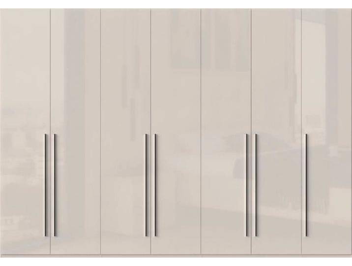 Kleiderschrank PLACES OF STYLE Piano, UV lackiert, hochglänzend in beige oder weiß, FSC-zertifiziert , beige (beige hochglanz), B:317cm H:224cm T:56cm, Spanplatte, Schränke, Drehtürenschrank Kleiderschrank, in vielen Breiten, Höhe 224cm, mit Soft-Close Funktion, Topseller von BAUR