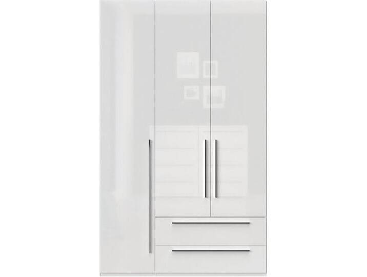Kleiderschrank PLACES OF STYLE Piano, UV lackiert, hochglänzend in beige oder weiß, FSC-zertifiziert , weiß (weiß hochglanz), B:137cm H:224cm T:56cm, Spanplatte, Schränke, Kleiderschrank Drehtürenschrank, in vielen Breiten, Höhe 224cm, mit Soft-Close Funktion, 2 Schubladen von BAUR