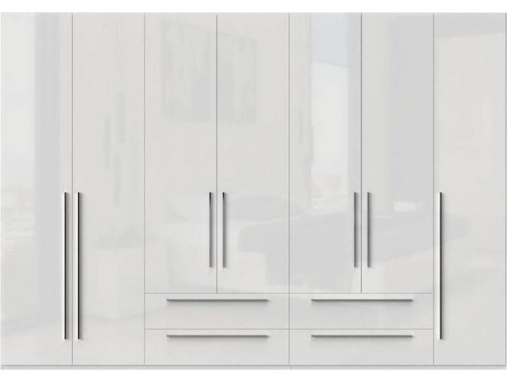Kleiderschrank PLACES OF STYLE Piano, UV lackiert, hochglänzend in beige oder weiß, FSC-zertifiziert , weiß (weiß hochglanz), B:317cm H:224cm T:56cm, FSC-zertifizierter Holzwerkstoff, Schränke, 272 oder 317cm breit, Höhe 224cm, mit Soft-Close Funktion von BAUR