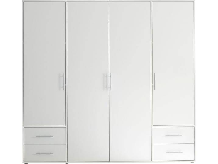Kleiderschrank SCHLAFKONTOR Valencia , weiß (weiß, weiß), B:206cm H:195cm T:60cm, Melamin, Schränke von BAUR
