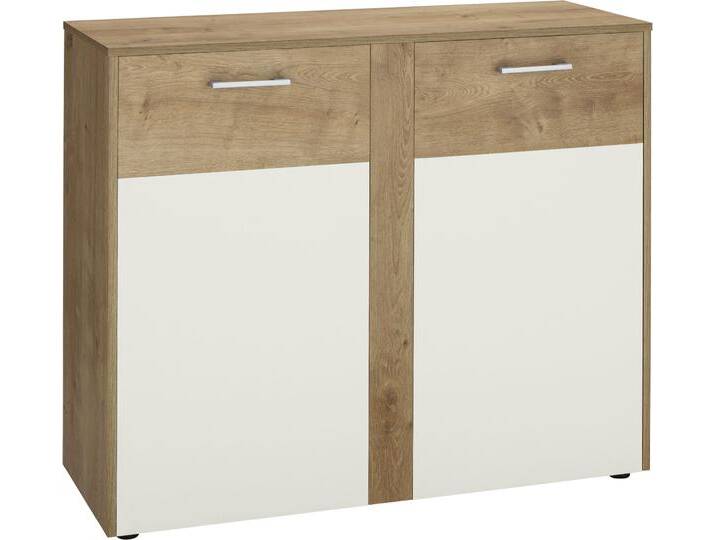 Kommode VOGL MÖBELFABRIK Tirent , weiß (eiche, weiß), B:100cm H:84cm T:40cm, Spanplatte, Sideboards, Sideboard von BAUR