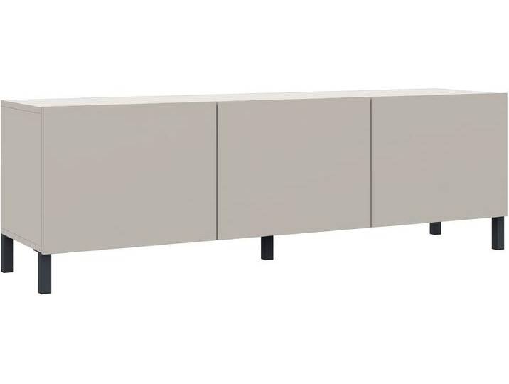 Lowboard BORCHARDT MÖBEL, kaschmir, B:139cm H:45cm T:35cm, Spanplatte, Sideboards, Metallfüße, grifflose Optik von BAUR