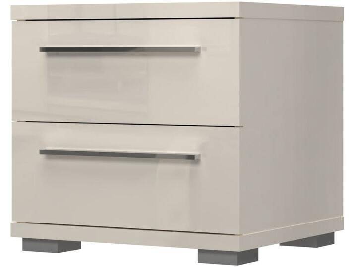 Nachtkommode PLACES OF STYLE Piano, Nachttisch aus FSC-zertifiziertem Holzwerkstoff, Made in Europe , beige (beige hochglanz), B:45cm H:43cm T:40cm, Spanplatte, Sideboards, UV lackiert, hochglänzend, Soft-Close Funktion, 2 oder 3 Schubladen von BAUR