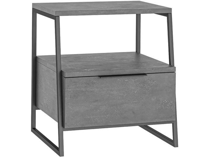 Nachttisch DECORTIE PAL NACHTTISCH MIT SCHUBLADEN , grau (retro grau), B:45cm H:50cm T:41cm, Tische, Leichte Montage, Lagerung, Platzsparend von BAUR