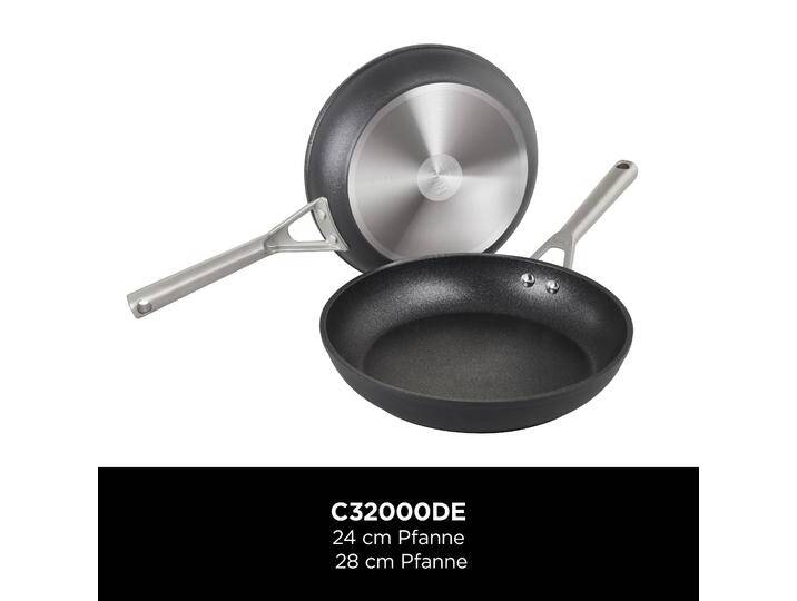 Pfannen-Set NINJA Ninja ZEROSTICK Premium 2-teiliges Pfannen-Set (24 cm/28 cm) C32000DE , grau, H:5cm, Pfannen, Premium Kollektion, ZEROSTICK Technologie, garen ohne Fett von BAUR
