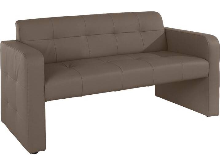Polsterbank EXXPO - SOFA FASHION Barista Küchensofa, Sitzhöhe 49cm, kompakte Stellmaße , beige (sahara), B:162cm H:82cm T:68cm, Microfaser (Zusammensetzung: 100% Polyester);Lederfaserstoff (Grundgewebe 41% Lederfaser, 39% Polyester, 20% Baumwolle), Sitzbänke, Frei im Raum stellbar von BAUR