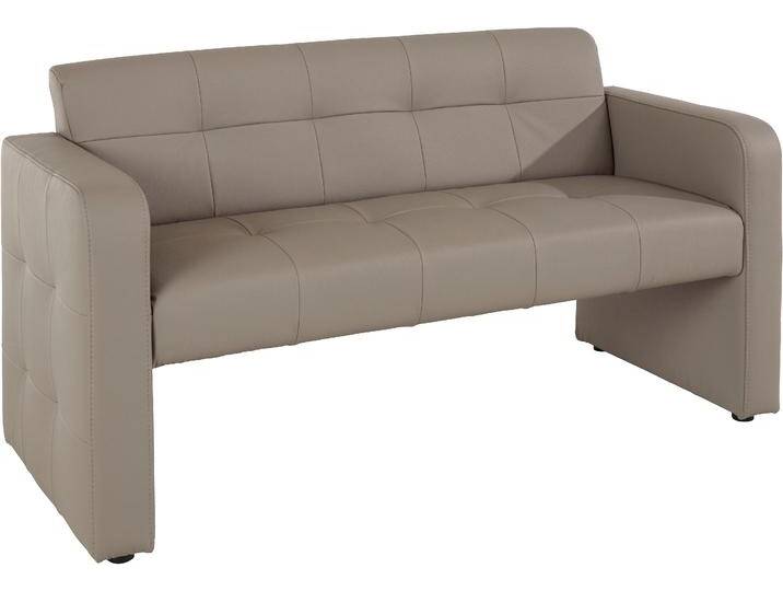 Polsterbank EXXPO - SOFA FASHION Barista Küchensofa, Sitzhöhe 49cm, kompakte Stellmaße , grau (argent), B:162cm H:82cm T:68cm, Microfaser (Zusammensetzung: 100% Polyester), Lederfaserstoff (Grundgewebe 41% Lederfaser, 39% Polyester, 20% Baumwolle), Sitzbänke, Frei im Raum stellbar von BAUR