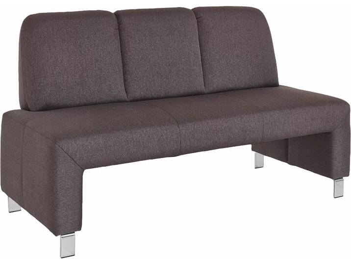 Polsterbank EXXPO - SOFA FASHION Intenso, Sitzbank, Breite 162 cm, wahlweise in Leder oder Textil , grau (anthrazit), B:162cm H:91cm T:67cm, NaturLeder, Strukturstoff (Zusammensetzung: Polyester 100%), Luxus-Microfaser (Zusammensetzung: Aufgeflockte 100% Polyester Schicht mit Prägung), Cord (Zusammensetzung: Polyester 100%), Sitzbänke, hohe Bodenfreiheit, frei im Raum stellbar, hoher Sitzkomfort von BAUR