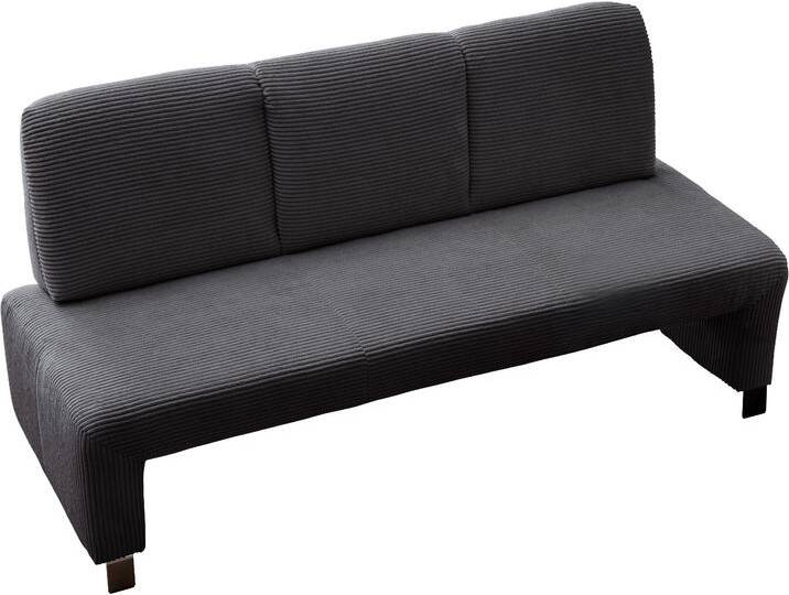Polsterbank EXXPO - SOFA FASHION Intenso, Sitzbank, Breite 182 cm, wahlweise in Leder oder Textil , grau (anthrazith), B:182cm H:91cm T:67cm, NaturLeder, Strukturstoff (Zusammensetzung: Polyester 100%), Luxus-Microfaser (Zusammensetzung: Aufgeflockte 100% Polyester Schicht mit Prägung), Cord (Zusammensetzung: Polyester 100%), Sitzbänke, hohe Bodenfreiheit, frei im Raum stellbar, hoher Sitzkomfort von BAUR