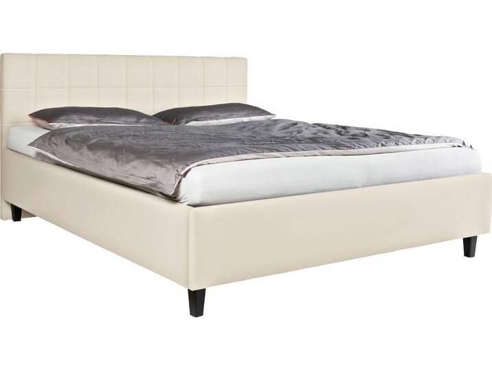 Polsterbett ALINA Pepe , beige (schlamm tls 49), B:187cm H:102cm L:212cm, Kunstleder TLS (100% Polyester), Betten, wahlweise mit Matratze und Lattenrost, in diversen Ausführungen von BAUR