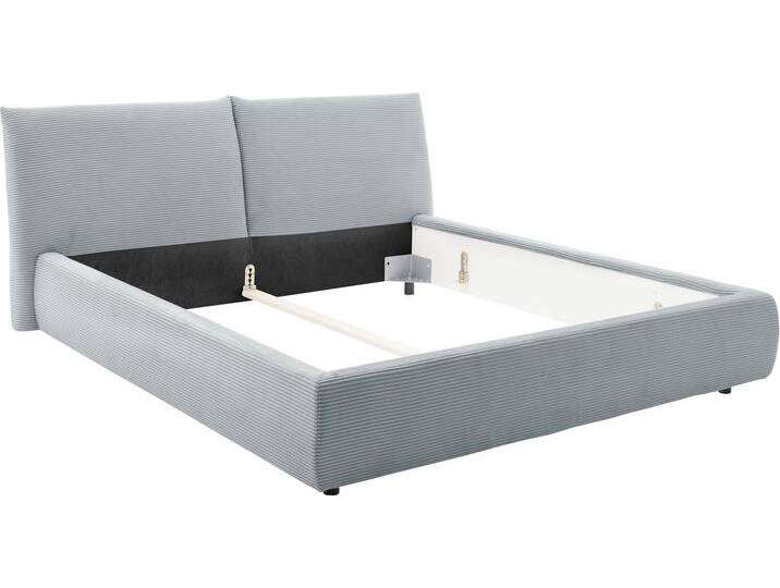 Polsterbett PLACES OF STYLE Priora in 4 Breiten bis 200cm , blau (hellblau), B:172cm H:100cm L:230cm, 88% Polyester / 12% Polyacryl, Betten, auch in NaturLEDER, Cord, belastbar bis 280kg, auch Überlänge 220 cm von BAUR