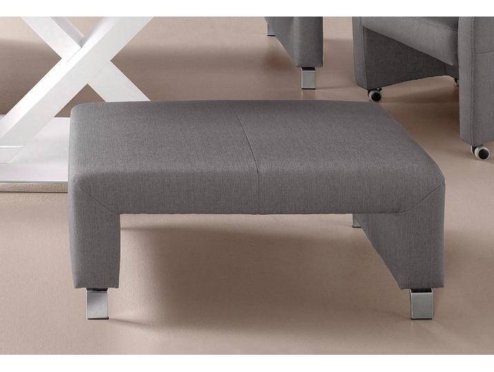 Polsterhocker EXXPO - SOFA FASHION Intenso, Hocker, modern, wahlweise in Leder oder Textil , grau, B:100cm H:50cm T:53cm, NaturLeder, Strukturstoff (Zusammensetzung: Polyester 100%), Luxus-Microfaser (Zusammensetzung: Aufgeflockte 100% Polyester Schicht mit Prägung), Cord (Zusammensetzung: Polyester 100%), Hocker, hohe Bodenfreiheit, frei im Raum stellbar, hoher Sitzkomfort von BAUR