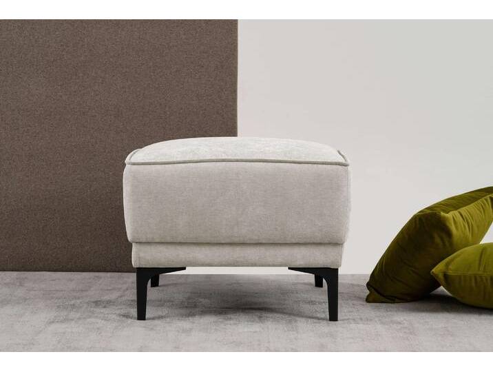 Polsterhocker PLACES OF STYLE Oland , braun (latte), B:56cm H:45cm T:58cm, 100% Polyester, Hocker, passend zur Serie OLAND von BAUR