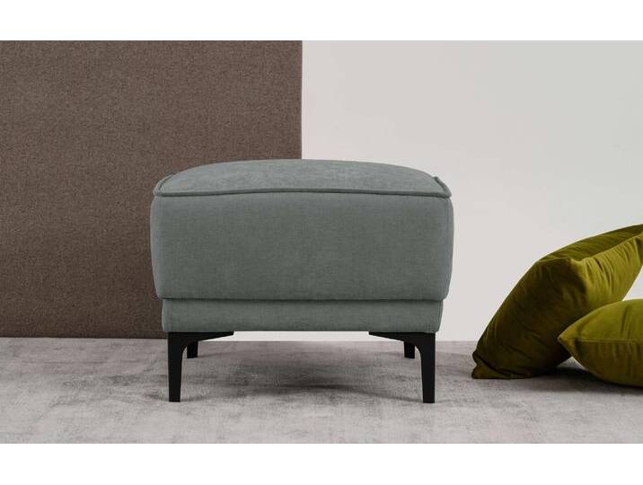 Polsterhocker PLACES OF STYLE Oland , grau (dunkelgrau), B:56cm H:45cm T:58cm, 100% Polyester, Hocker, passend zur Serie OLAND von BAUR