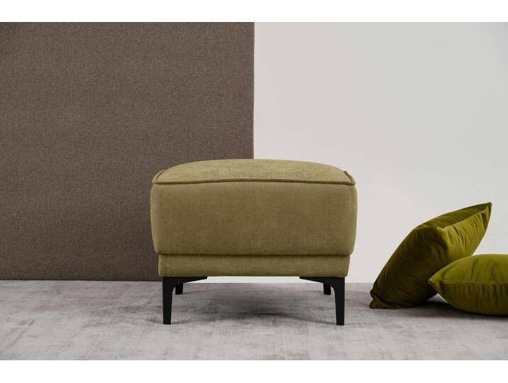 Polsterhocker PLACES OF STYLE Oland , grün (olive), B:56cm H:45cm T:58cm, 100% Polyester, Hocker, passend zur Serie OLAND von BAUR