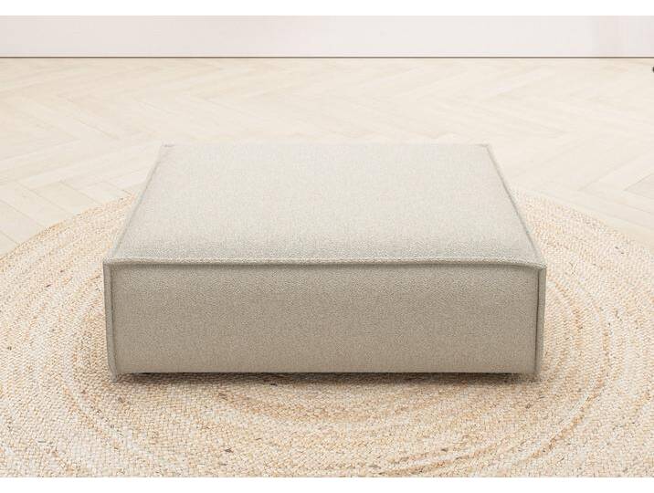 Polsterhocker PLACES OF STYLE Watertown, XXL Hockerbank passend zum Sofa - ideal als Beistellmodul , beige (sand), B:90cm H:43cm T:120cm, 96% Polyester, 4% Nylon, Hocker, erweiterbare Hockerbank mit weicher Polsterung von BAUR