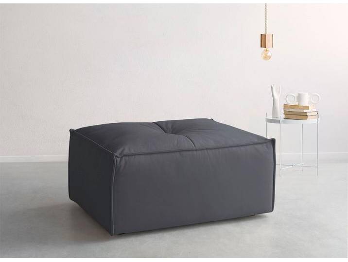 Polsterhocker RAUM.ID Monolid , grau (antrazit), B:88cm H:42cm T:64cm, 100% Polyester, Hocker, als Modul oder separat verwendbar, für individuelle Zusammenstellung von BAUR