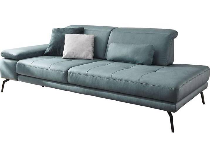 Recamiere DIE PLANBAR MP-IN20126 optional mit Drehsitzfunktion , blau (aqua), B:230cm H:82cm T:115cm, 100% Polyester, Sofas, Inkl. Kopfteilverstellung, Federkern oder Kaltschaumpolsterung von BAUR