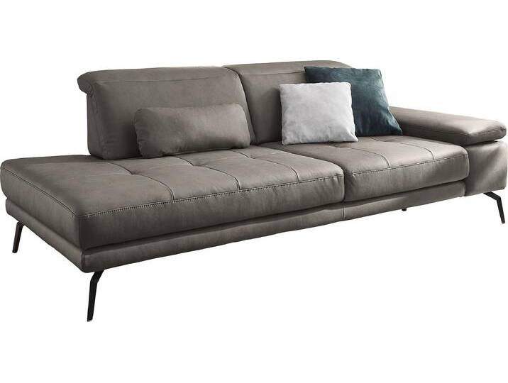 Recamiere DIE PLANBAR MP-IN20126 optional mit Drehsitzfunktion , grau (slate), B:230cm H:82cm T:115cm, 100% Polyester, Sofas, Inkl. Kopfteilverstellung, Federkern oder Kaltschaumpolsterung von BAUR