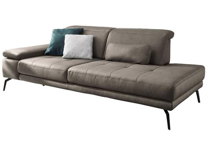 Recamiere DIE PLANBAR MP-IN20126 optional mit Drehsitzfunktion , grau (slate), B:230cm H:82cm T:115cm, 100% Polyester, Sofas, Inkl. Kopfteilverstellung, Federkern oder Kaltschaumpolsterung von BAUR