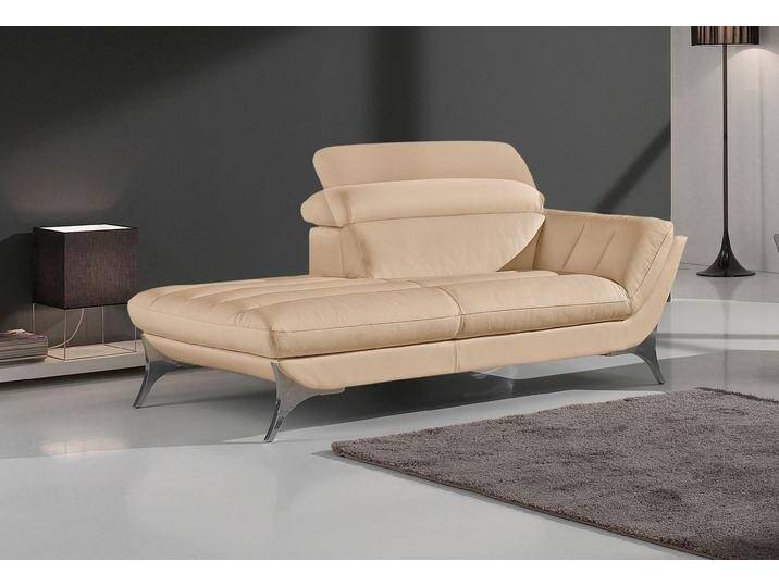 Recamiere EGOITALIANO Sueli, extravagantes Design und erstklassiger Sitzkomfort , beige (champagner), B:180cm H:100cm T:110cm, Leder u00bbNUVOLEu00ab (Echtes Rindsleder). Halbnatürliches, halbnarbiges Rindsleder mit einer natürlichen Körnung von 1, 2 bis 1, 4 mm. Dieses Leder hat eine weiche, wachsartige Hand mit mattem Aussehen und einem Wolkeneffekt. Es handelt sich um ein Naturleder, das die ursprünglichen Eigenschaften der Lederhäute nicht verändert. Das Vorhandensein von verheilten Narben, Körnungsunterschiede, Falten, Adern, Unterschiede in den Farbtönen und andere Spuren, die die Natur auf diesen Fellen hinterlassen hat, sind ein Beweis für die absolute Echtheit und das Zeugnis ihres großen Wertes. Leder u00bbBACIOu00ab (echtes Rindsleder). Halbnarbiges Naturleder mit einer Dicke von 1, 6-1, 8 mm. BACIO hat eine weiche und wachsartige Hand mit halb undurchsichtigem Aussehen. Es handelt sich um ein Naturleder, das die ursprünglichen Eigenschaften der Lederhäute nicht verändert. Das Vorhandensein von verheilten Narben, Körnungsunterschiede, Falten, Adern, Unterschiede in den Farbtönen und andere Spuren, die die Natur auf diesen Fellen hinterlassen hat, sind ein Beweis für die absolute Echtheit und das Zeugnis ihres großen Wertes. Leder u00bbCAREZZAu00ab (Rindsleder). Halbnarbiges Naturleder mit einer Dicke von 1, 2-1, 4 mm. Es hat eine weiche und wachsartige Hand mit halb undurchsichtigem Aussehen. CAREZZA ist ein Naturleder, das die ursprünglichen Eigenschaften der Mäntel nicht verändert. Das Vorhandensein von verheilten Narben, Körnungsunterschiede, Falten, Adern, Unterschiede in den Farbtönen und andere Spuren, die die Natur auf diesen Fellen hinterlassen hat, sind ein Beweis für die absolute Echtheit und das Zeugnis ihres großen Wertes., Sofas, Solitärmöbel, hochwertiger Lederbezug, inklusive Kopfteilverstellung von BAUR
