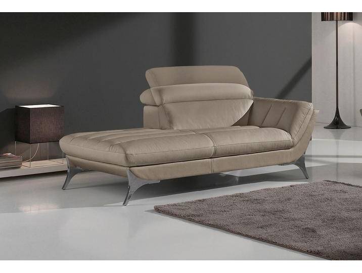 Recamiere EGOITALIANO Sueli, extravagantes Design und erstklassiger Sitzkomfort , grau (taupe), B:180cm H:100cm T:110cm, Leder u00bbNUVOLEu00ab (Echtes Rindsleder). Halbnatürliches, halbnarbiges Rindsleder mit einer natürlichen Körnung von 1, 2 bis 1, 4 mm. Dieses Leder hat eine weiche, wachsartige Hand mit mattem Aussehen und einem Wolkeneffekt. Es handelt sich um ein Naturleder, das die ursprünglichen Eigenschaften der Lederhäute nicht verändert. Das Vorhandensein von verheilten Narben, Körnungsunterschiede, Falten, Adern, Unterschiede in den Farbtönen und andere Spuren, die die Natur auf diesen Fellen hinterlassen hat, sind ein Beweis für die absolute Echtheit und das Zeugnis ihres großen Wertes. Leder u00bbBACIOu00ab (echtes Rindsleder). Halbnarbiges Naturleder mit einer Dicke von 1, 6-1, 8 mm. BACIO hat eine weiche und wachsartige Hand mit halb undurchsichtigem Aussehen. Es handelt sich um ein Naturleder, das die ursprünglichen Eigenschaften der Lederhäute nicht verändert. Das Vorhandensein von verheilten Narben, Körnungsunterschiede, Falten, Adern, Unterschiede in den Farbtönen und andere Spuren, die die Natur auf diesen Fellen hinterlassen hat, sind ein Beweis für die absolute Echtheit und das Zeugnis ihres großen Wertes. Leder u00bbCAREZZAu00ab (Rindsleder). Halbnarbiges Naturleder mit einer Dicke von 1, 2-1, 4 mm. Es hat eine weiche und wachsartige Hand mit halb undurchsichtigem Aussehen. CAREZZA ist ein Naturleder, das die ursprünglichen Eigenschaften der Mäntel nicht verändert. Das Vorhandensein von verheilten Narben, Körnungsunterschiede, Falten, Adern, Unterschiede in den Farbtönen und andere Spuren, die die Natur auf diesen Fellen hinterlassen hat, sind ein Beweis für die absolute Echtheit und das Zeugnis ihres großen Wertes., Sofas, Solitärmöbel, hochwertiger Lederbezug, inklusive Kopfteilverstellung von BAUR