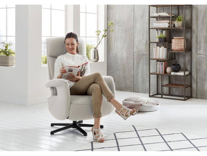Relaxsessel DIE PLANBAR MP-RS18073 , longlife easy ecru, B:71cm H:110cm T:83cm, 100% Polyester, Sessel, 360 drehbar, inkl. man. Kopfpolsterverstellung u. Relax-Funktion von BAUR