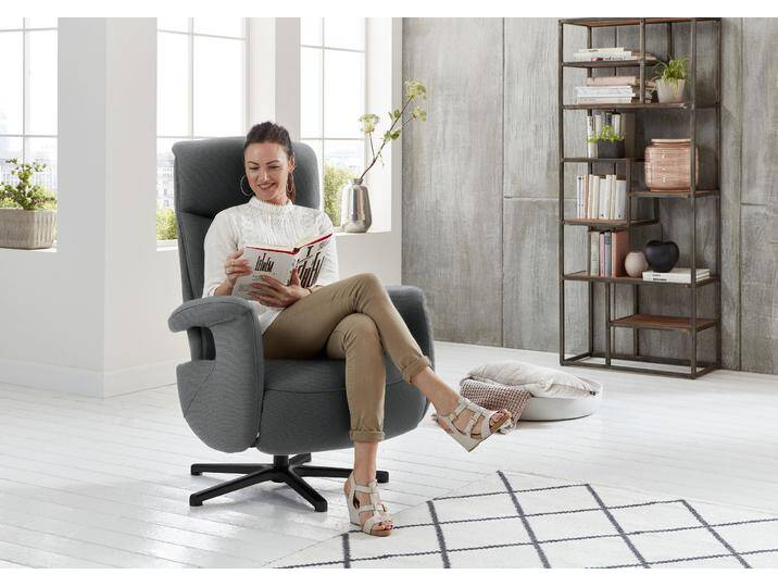 Relaxsessel DIE PLANBAR MP-RS18073 , longlife easy slate, B:71cm H:110cm T:83cm, 100% Polyester, Sessel, 360 drehbar, inkl. man. Kopfpolsterverstellung u. Relax-Funktion von BAUR