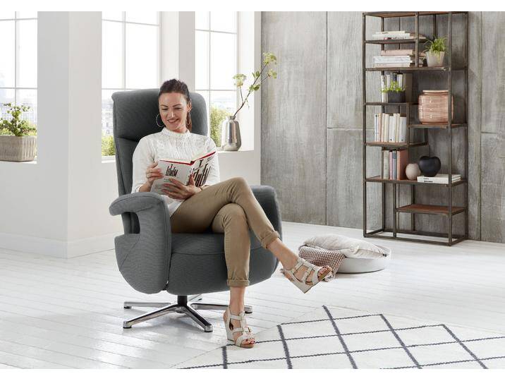 Relaxsessel DIE PLANBAR MP-RS18073 , longlife easy slate, B:71cm H:110cm T:83cm, 100% Polyester, Sessel, 360 drehbar, inkl. man. Kopfpolsterverstellung u. Relax-Funktion von BAUR