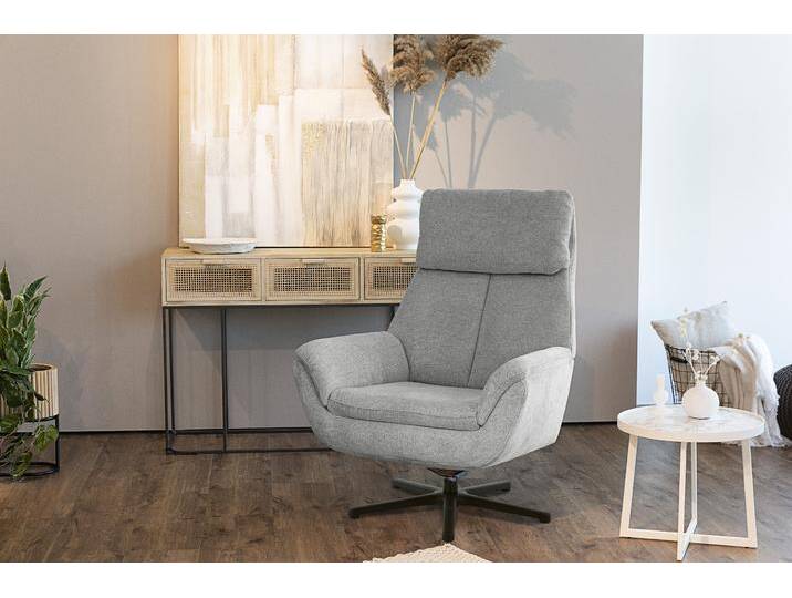 Relaxsessel DIE PLANBAR MP-RS20079 , grau (cyber grau), B:79cm H:108cm T:89cm, 100% recyceltes Polyester, Sessel, 360 drehbar, Wippfunktion zusätzlich wählbar, Kaltschaumpolsterung von BAUR