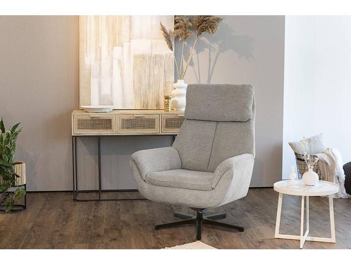Relaxsessel DIE PLANBAR MP-RS20079 , grau (cyber mandel), B:79cm H:108cm T:89cm, 100% recyceltes Polyester, Sessel, 360 drehbar, Wippfunktion zusätzlich wählbar, Kaltschaumpolsterung von BAUR