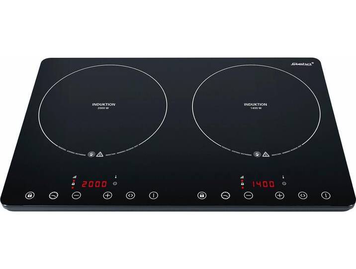 STEBA Doppel-Induktionskochplatte IK 650 Slim , schwarz, B:60cm H:4cm T:38cm, Kochplatten STEBA Doppel-Induktionskochplatte IK 650 Slim , schwarz, B:60cm H:4cm T:38cm, Kochplatten von BAUR
