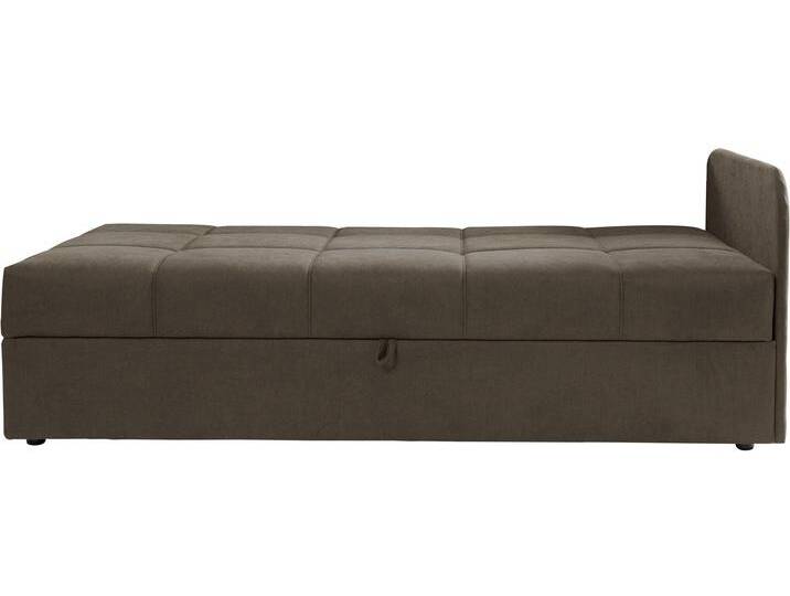 Schlafsofa ALINA Marla , braun (braun eqe 4), B:205cm H:73cm T:91cm, Chenille EQE (100% Polyester), Sofas, inkl. Stauraum, Armlehne wahlweise links ode rechts von BAUR