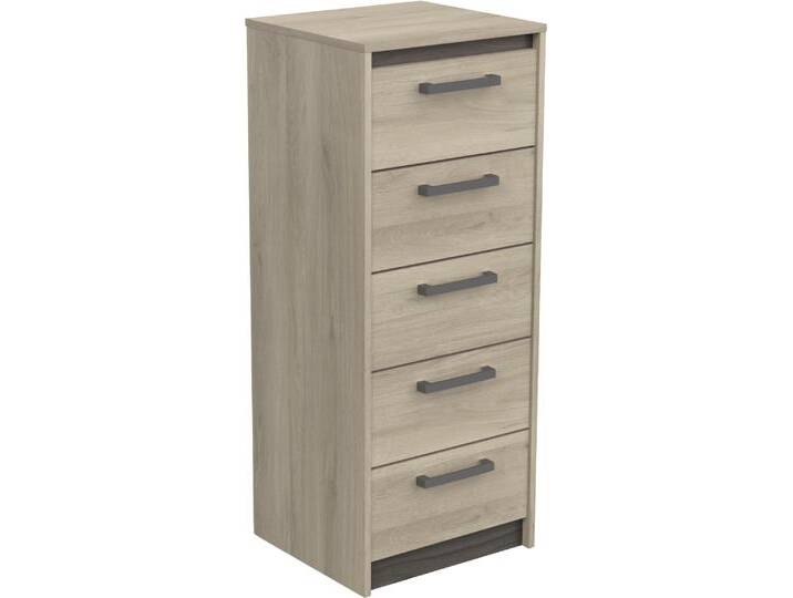 Schubkastenkommode DEMEYERE GROUP Watson , braun (kronberg eich, waterford), B:42,80cm H:107cm T:39,60cm, Spanplatte, Sideboards, Schubkatenkommode 5 Schubladen von BAUR