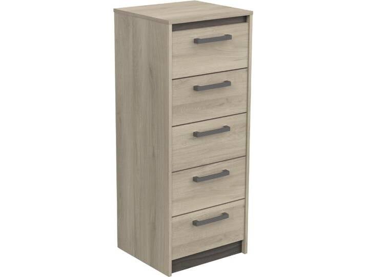Schubkastenkommode DEMEYERE GROUP Watson , braun (kronberg eich, waterford), B:42,80cm H:107cm T:39,60cm, Spanplatte, Sideboards, Schubkatenkommode 5 Schubladen von BAUR