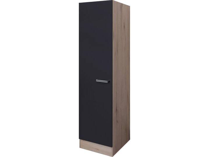 Seitenschrank FLEX-WELL Antigua , grau (anthrazit, san remo eiche), B:50cm H:200cm T:57cm, Spanplatte, Schränke, (B x H x T) 50 x 200 x 57 cm, für viel Stauraum von BAUR